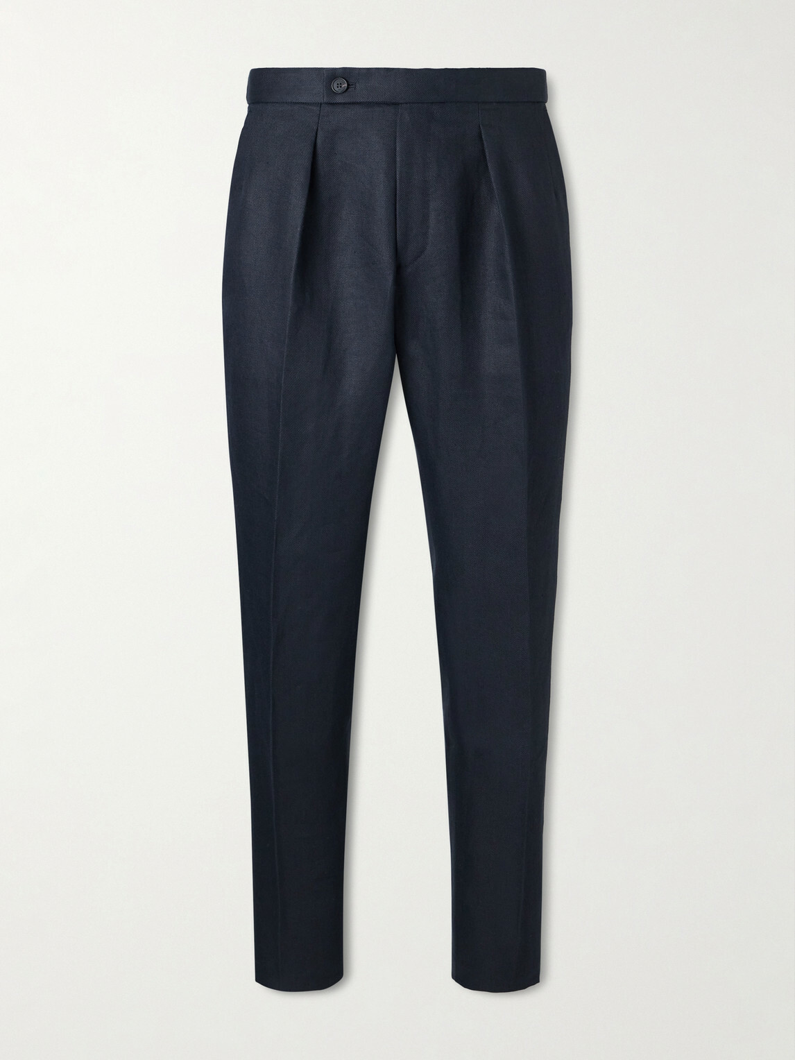 Slowear - Venezia 1951 Tapered Pleated Linen Trousers - Blue