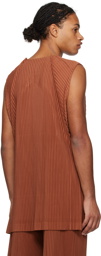 HOMME PLISSÉ ISSEY MIYAKE Orange Monthly Color October Tank Top
