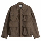 MKI Men's Garment Dye Box Overshirt in Deep Khaki