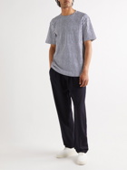Giorgio Armani - Striped Cotton-Jersey T-Shirt - Blue