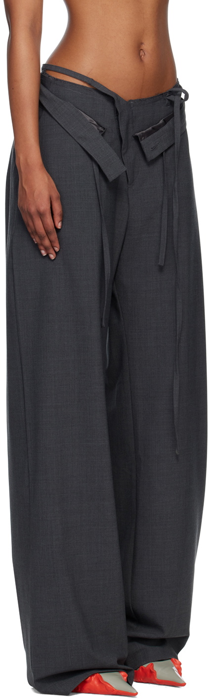 Ottolinger Gray Double Fold Trousers Ottolinger Ottolinger Gray Double Fold Trousers Ottolinger