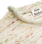 Acne Studios - Kropp Oversized Mélange-Knit Drawstring Sweater - Men - Green