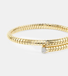 Marina B Trisolina Bypass 18kt gold bangle with diamonds