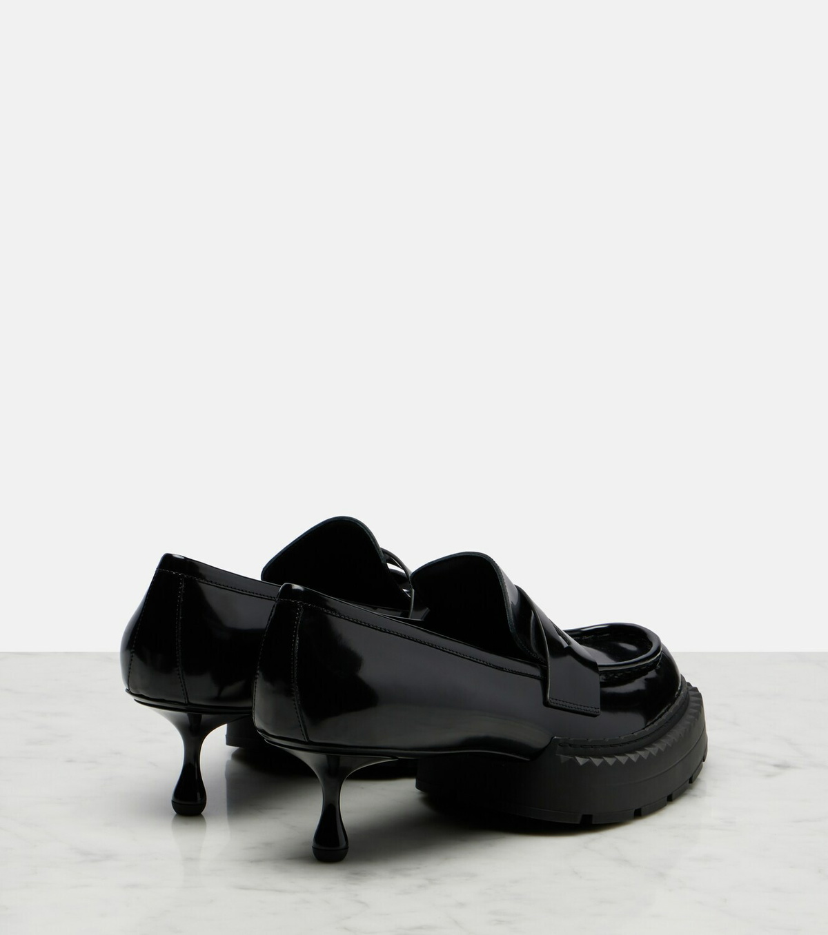 Noir Kei Ninomiya x Jimmy Choo leather loafer pumps
