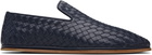 Bottega Veneta Navy Sunday Slippers