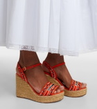 Dolce&Gabbana Floral embroidered espadrille wedges