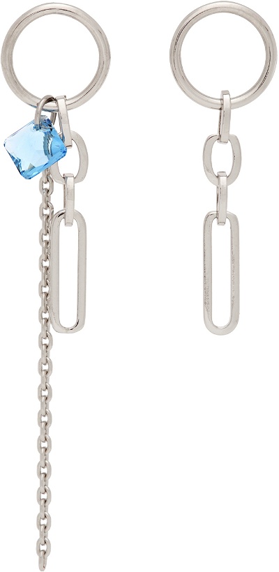 Photo: Justine Clenquet SSENSE Exclusive Silver & Blue Paloma Earrings