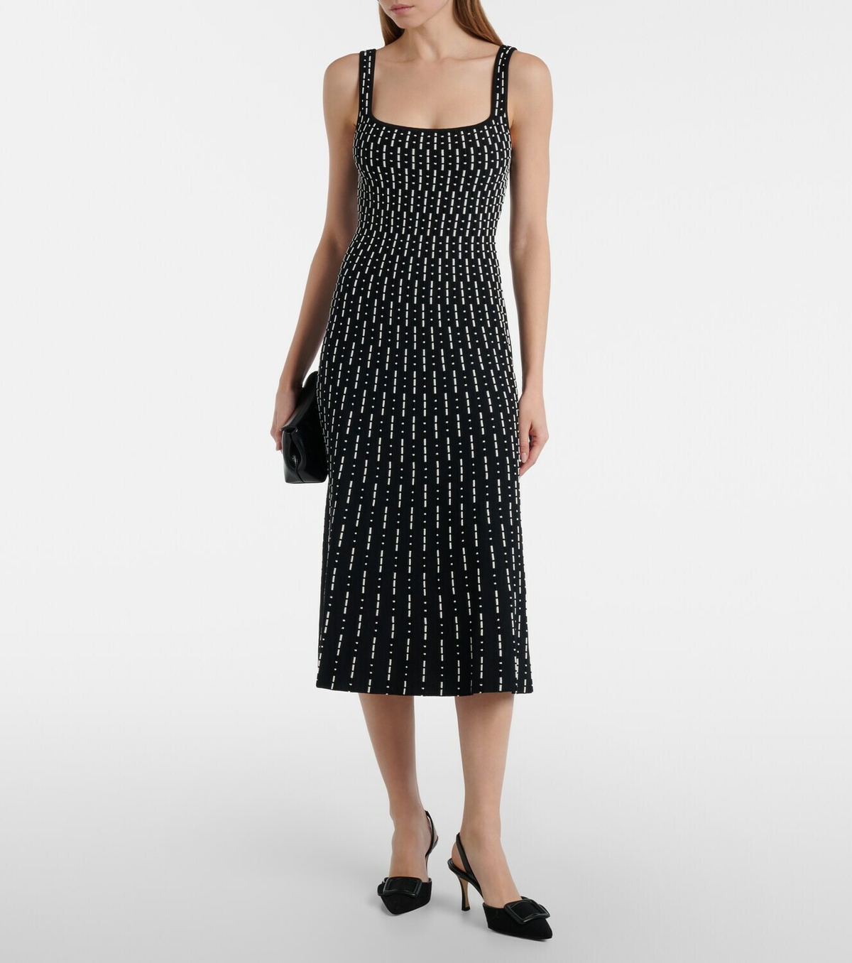Staud Ellison compact knit midi dress Staud