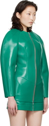 KNWLS Green Neo Leather Coat