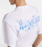 Balenciaga Logo cotton jersey top