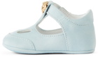 Versace Baby Blue Goatskin Pre-Walkers