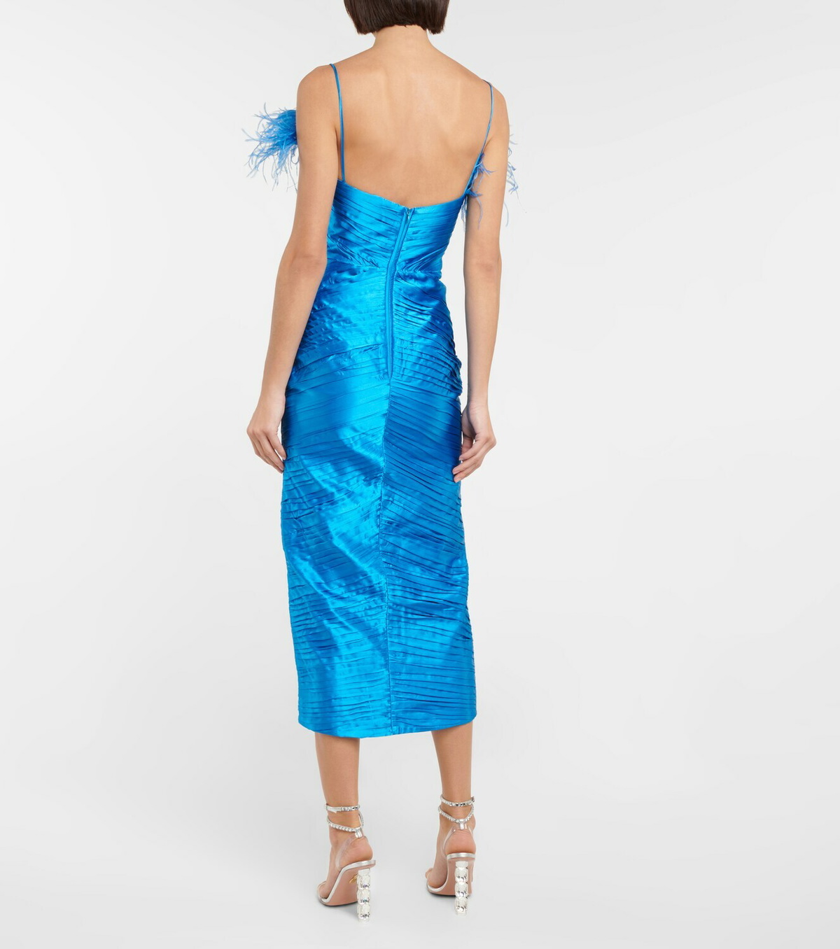Rasario Draped satin midi dress Rasario