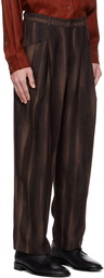 Youth Brown Structured Trousers