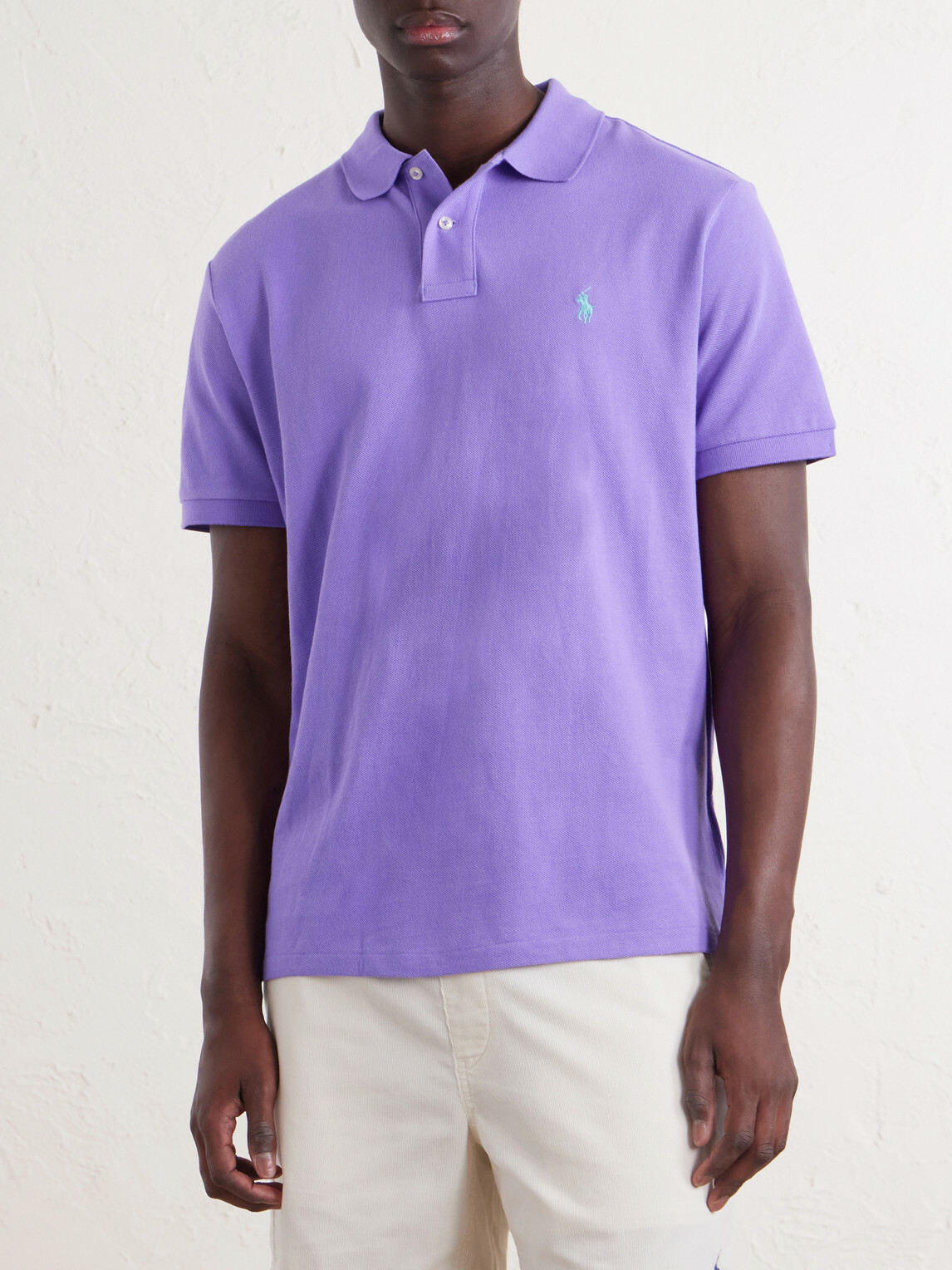 Polo Ralph Lauren - Logo-Embroidered Cotton-Piqué Polo Shirt - Purple