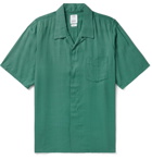 visvim - Camp-Collar Printed Voile Shirt - Green