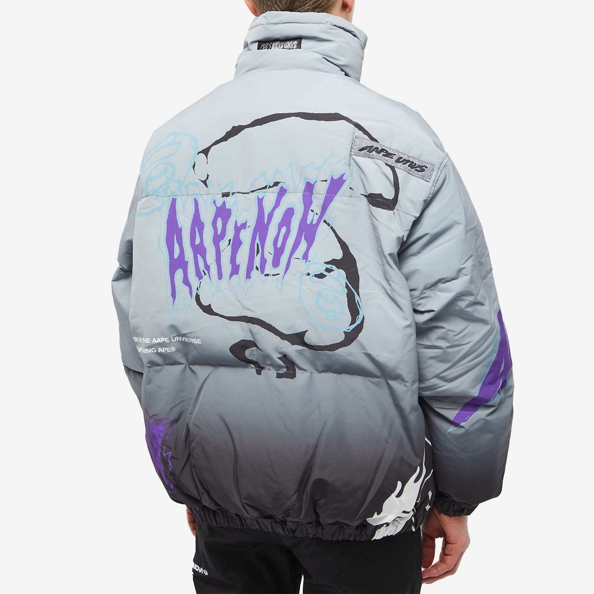Men's AAPE All Over Print Jacket in Grey AAPE by A Bathing Ape
