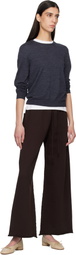 LESET Brown Jamie Wide Leg Lounge Pants