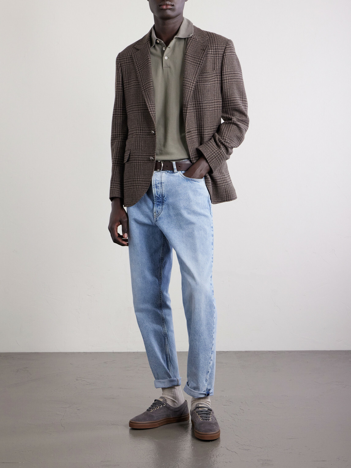 Brunello Cucinelli - Logo-Print Cotton-Piqué Polo Shirt - Green