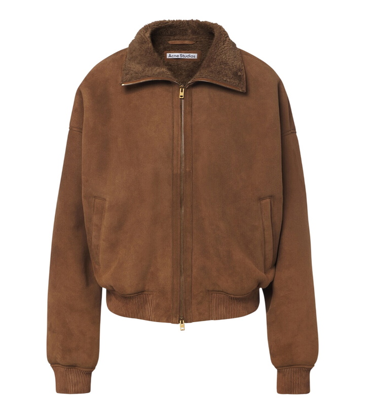 Photo: Acne Studios Shearling-lined suede bomber jacket