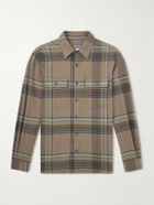 Ralph Lauren Purple label - Checked Wool and Cashmere-Blend Flannel Overshirt - Brown