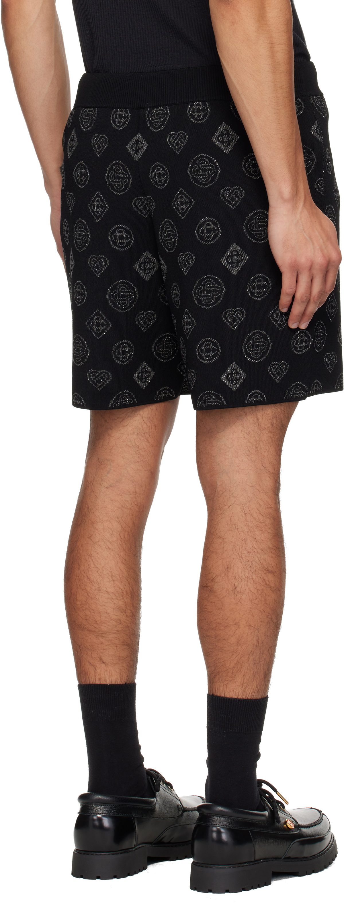 Casablanca Black City Jacquard Shorts