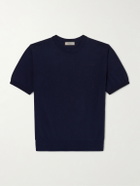 Canali - Knitted Cotton T-Shirt - Blue