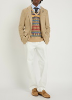 Polo Ralph Lauren Patterned Intarsia Linen and Cotton-blend Vest Multicoloured 1