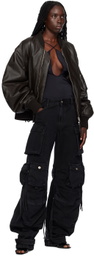 The Attico Black Zane Blouse