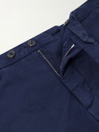 Boglioli - Tapered Cotton-Blend Trousers - Blue