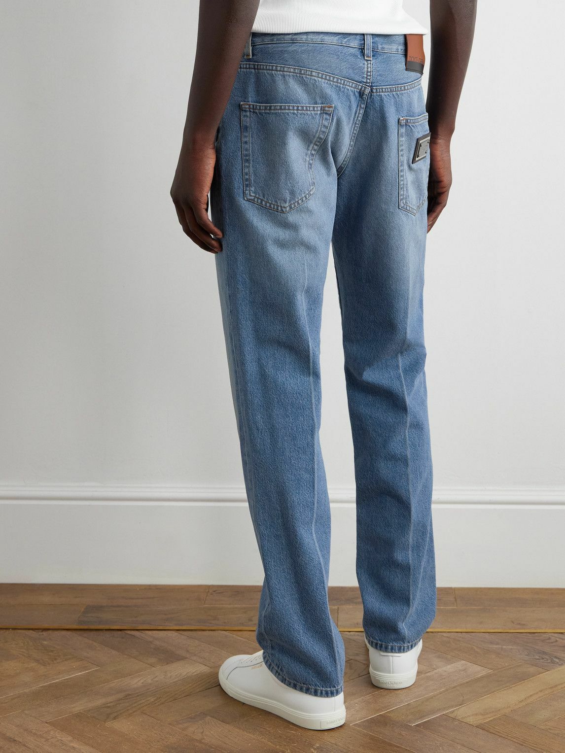 Dolce&Gabbana - Straight-Leg Logo-Appliquéd Jeans - Blue Dolce & Gabbana