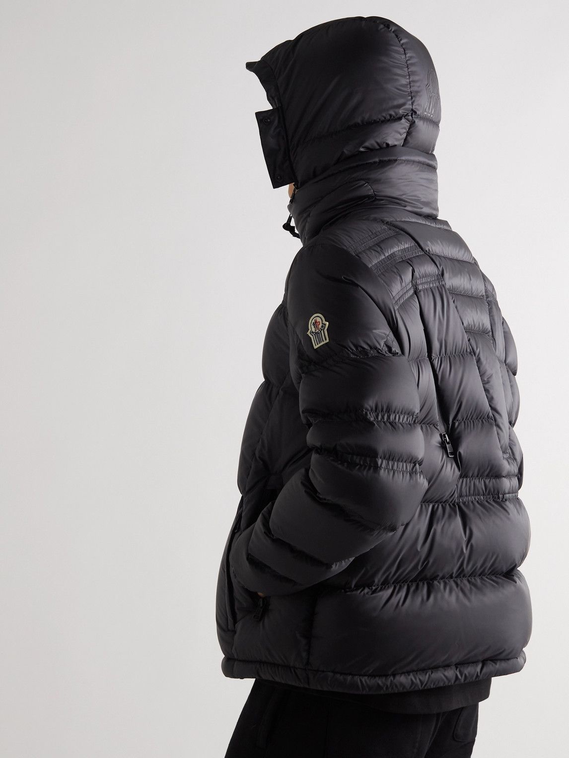 Moncler Genius - Gentle Monster Logo-Print Quilted Shell Down Hooded Jacket  - Black Moncler Genius