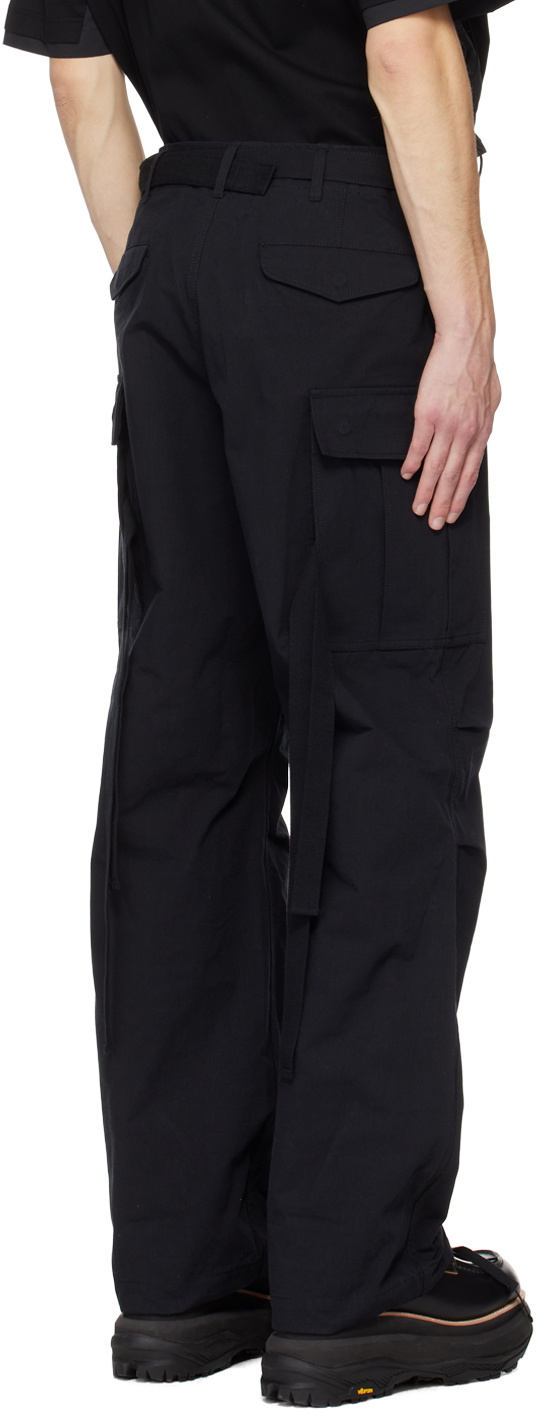 sacai Black Cinch Cargo Pants Sacai