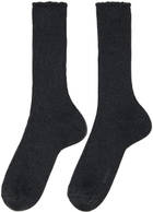 AURALEE Gray Low Gauge Socks