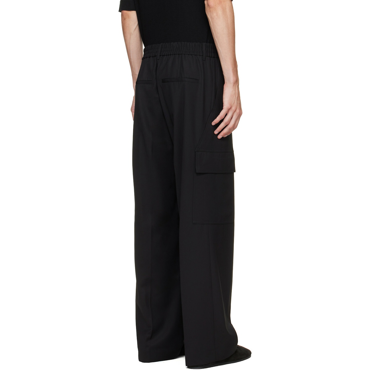 Helmut Lang Black Wool Utility Trousers