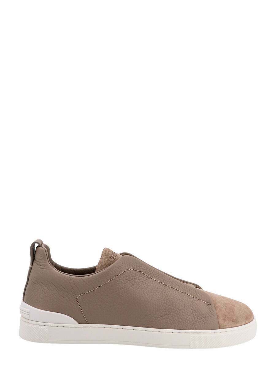 Zegna Triple Stitch Beige Mens Zegna
