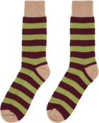 Guest in Residence Green & Pink 'The Soft' Socks
