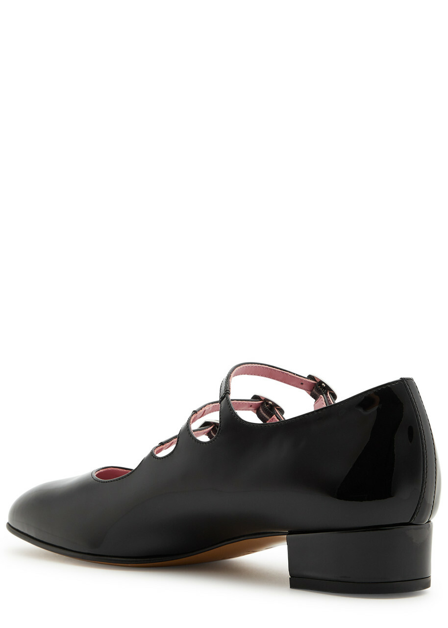 Carel Ariana Patent Leather Mary Jane Flats Black