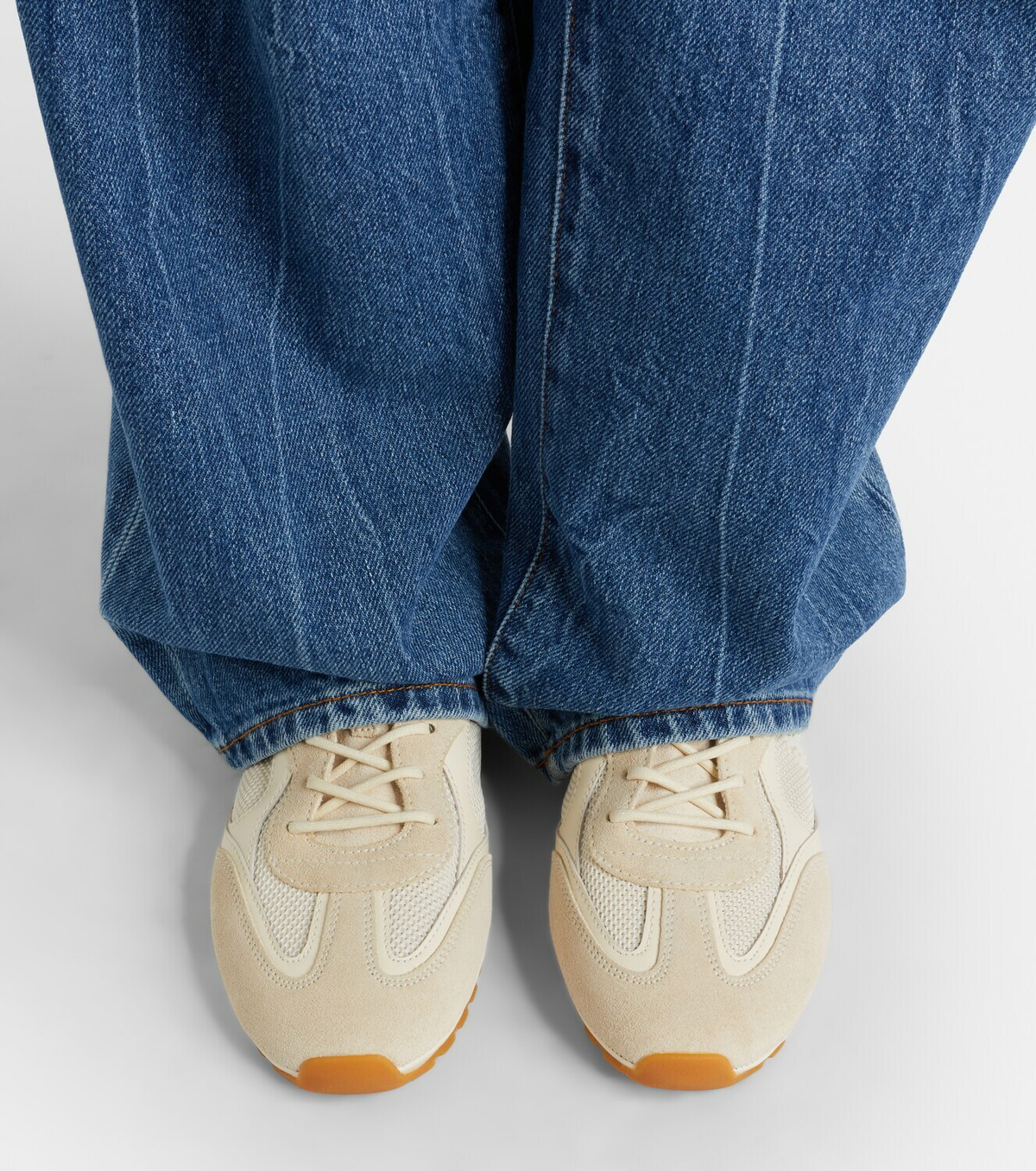 Tory Burch Field suede and leather-trimmed sneakers