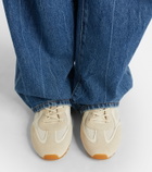 Tory Burch Field suede and leather-trimmed sneakers