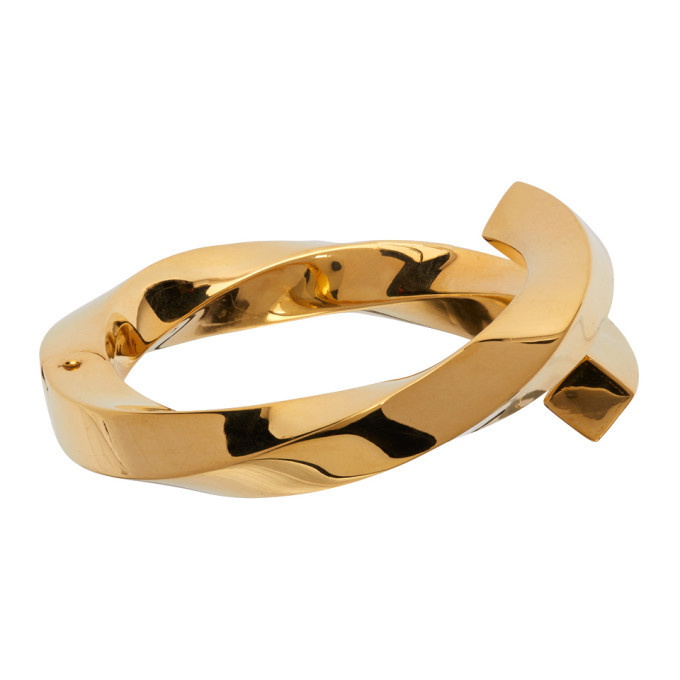 Bottega Veneta Twist Gold-Plated Bracelet