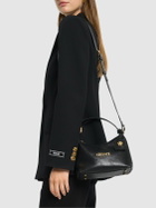 VERSACE Versace Tag Leather Hobo Bag