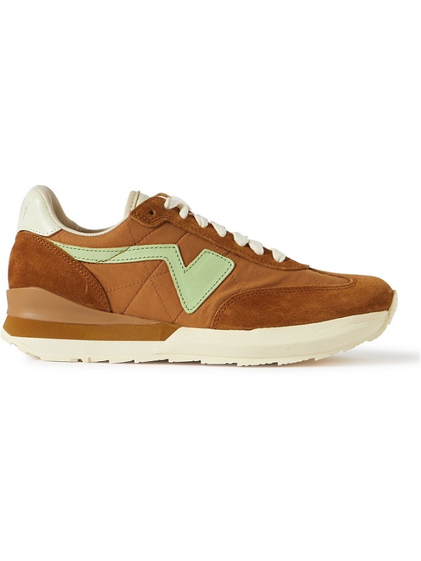 Photo: Visvim - FKT Runner Suede- and Leather-Trimmed Nylon-Blend Sneakers - Brown
