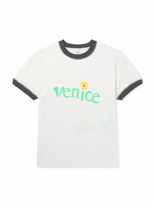 Photo: ERL - Slim-Fit Printed Cotton-Jersey T-Shirt - White