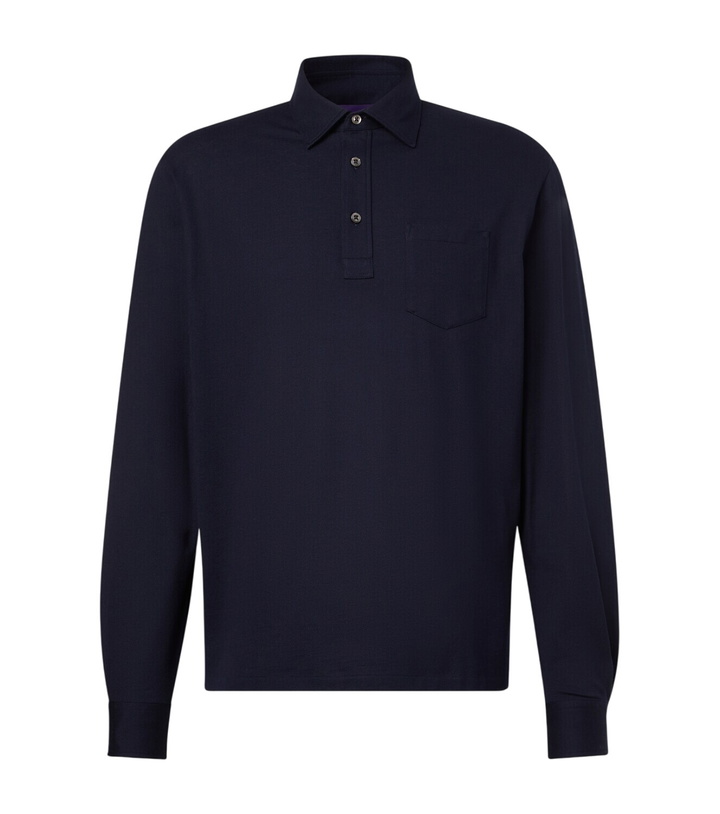 Photo: Ralph Lauren Purple Label Cotton and cashmere polo shirt
