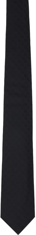 Photo: Dolce & Gabbana Black 'DG' Logo Tie
