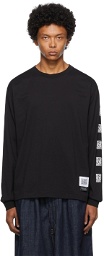 Fumito Ganryu Black Graphic Print Long Sleeve T-Shirt