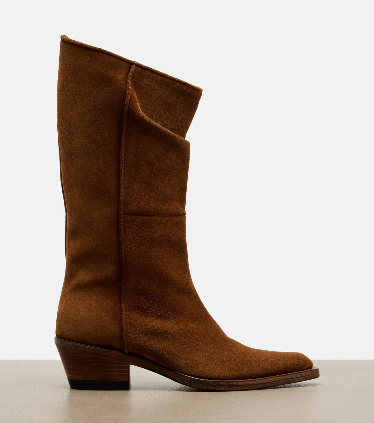 Khaite Clive suede knee-high boots