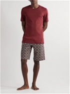 Hanro - Night & Day Printed Cotton-Jersey Pyjama Set - Burgundy