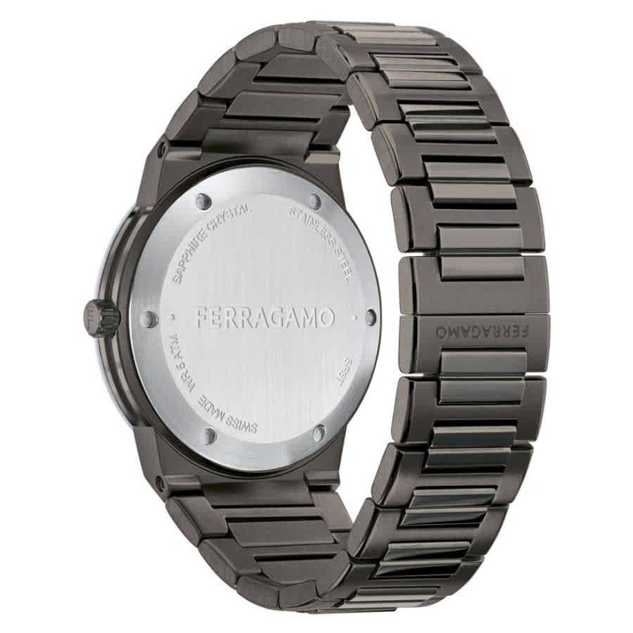 Ferragamo Infinity Sapphire Quartz Grey Dial Mens Watch SFST00524