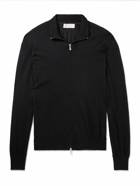 Brunello Cucinelli - Cashmere and Silk-Blend Zip-Up Sweater - Black